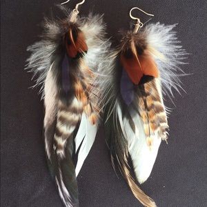 Feather earrings
